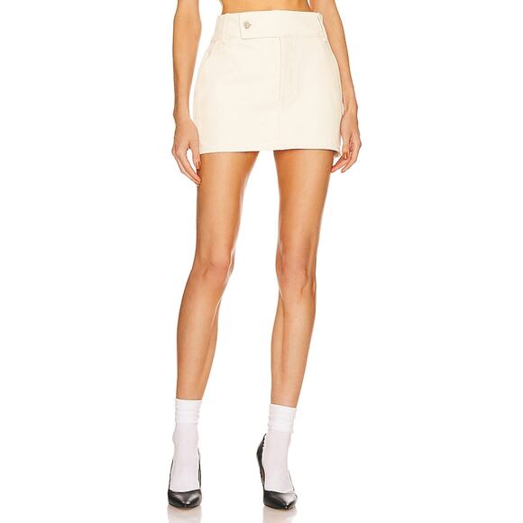 Helsa 'Low Rise' White Mini Skirt Size S